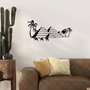 Wallity Egyptian - 482 Escultura de Pared de Metal Negro